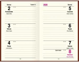 Terminarz 2026 B6 tygodniowy Premium Lux