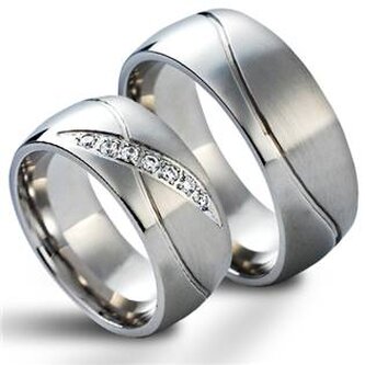 NSS1019 NSS1019 Snubní prsteny chirurgická ocel - pár