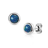 NBP77-OP01 Ocelové náušnice s opály 4 mm