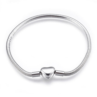 LV9017-19 Ocelový náramek na navlékání korálků, 19 cm