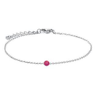 NBP74-OP23 Ocelový náramek s opálem - kulička 5 mm