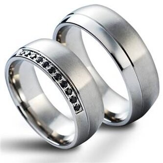 NSS1005-K NSS1005-K Snubní prsteny chirurgická ocel - pár