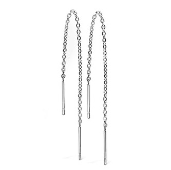 OPN1140-ST Ocelové náušnice řetízkové