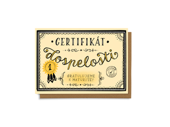 Chaukiss Certifikát dospelosti. Gratulujeme k maturite!