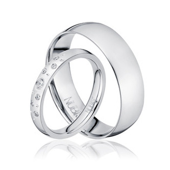 NSS3018, NSS1010 Ocelové snubní prsteny - pár