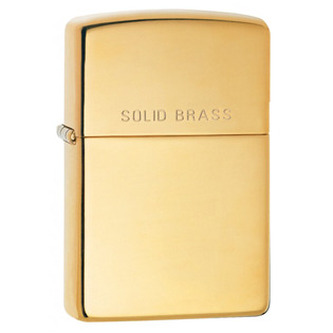 24001 ZIPPO zapalovač Polished Solid Brass