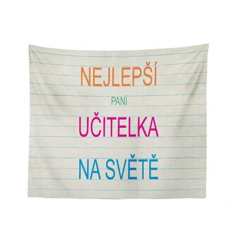 Deka Nejlepší paní učitelka na světě: 150x120 cm