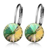 NBS08-LG Ocelové náušnice s krystaly Swarovski® LUMINOUS GREEN