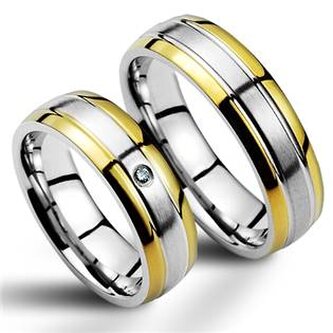 NSS1007 NSS1007 Snubní prsteny chirurgická ocel - pár