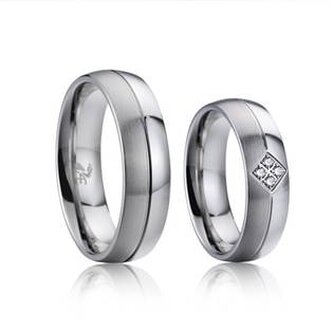 AN1025 AN1025 Snubní prsteny chirurgická ocel - pár