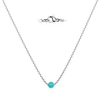 NBP60-OP62 Ocelový opálový náhrdelník - kulička 5 mm