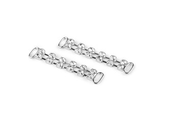 Štrasová ozdoba na oděvy a doplňky 10x50 mm - 10 ks - 1 stříbrná