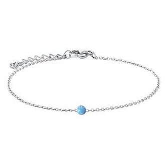 NBP74-OP26 Ocelový náramek s opálem - kulička 5 mm