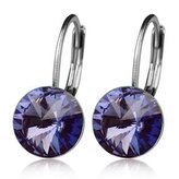 NBS08-TZ Ocelové náušnice s krystaly Swarovski® TANZANITE