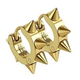 OPN1259-GD Ocelové náušnice s hroty, barva zlatá
