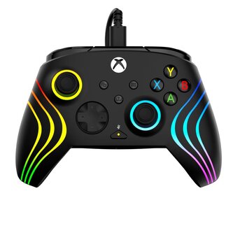 Turtle Beach Afterglow Wave, RGB herní ovladač pro XBOX Series X/S, XBOX One, PC, černá Turtle Beach Afterglow Wave, RGB herní ovladač pro XBOX Series X/S, XBOX One, PC, černá