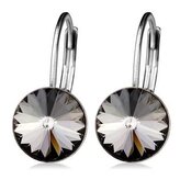 NBS08-BD Ocelové náušnice s krystaly Swarovski® BLACK DIAMOND
