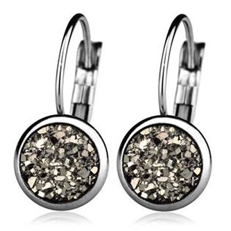 NBA001-SI Ocelové náušnice, SILVER