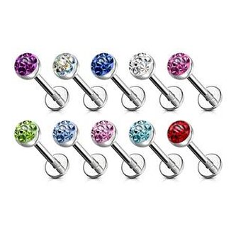 LB01063-1208B Piercing do brady - labreta 1,2 x 8 mm - modrá