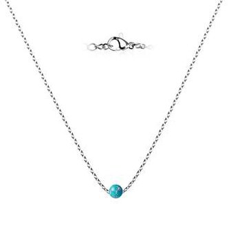 NBP60-OP02 Ocelový opálový náhrdelník - kulička 5 mm