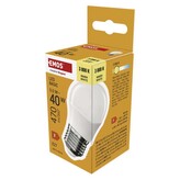 Emos LED žárovka Basic Mini Globe / E27 / 5,5 W (40 W) / 470 lm / teplá bílá