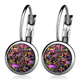 NBA001-VG Ocelové náušnice, VIOLET GOLD