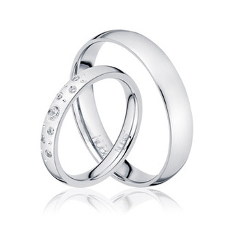 NSS3018, NSS1011 Ocelové snubní prsteny - pár