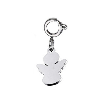 KRP103 Ocelový přívěšek andělíček s karabinou