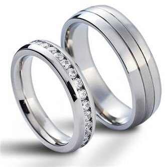 NSS1004,NSS1000 NSS1004 Snubní prsteny chirurgická ocel - pár
