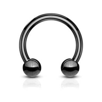 PV1001K-120833 Piercing podkova, barva černá