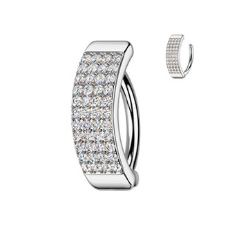 WP0085 Piercing do pupíku štít se zirkony