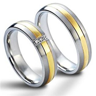 NSS1015 NSS1015 Snubní prsteny chirurgická ocel - pár