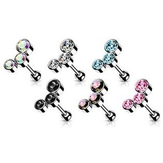 CP1081-AB Cartilage /  helix / tragus piercing - duhová