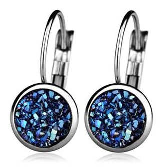 NBA001-MB Ocelové náušnice, MONTANA BLUE