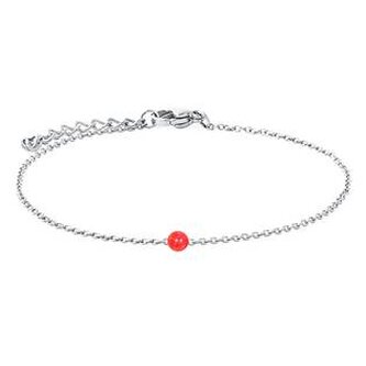 NBP74-OP25 Ocelový náramek s opálem - kulička 5 mm