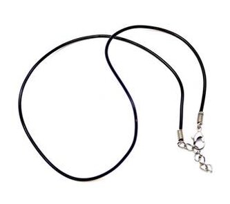 LR1138 Kaučuková šňůrka na krk černá, tl. 2 mm