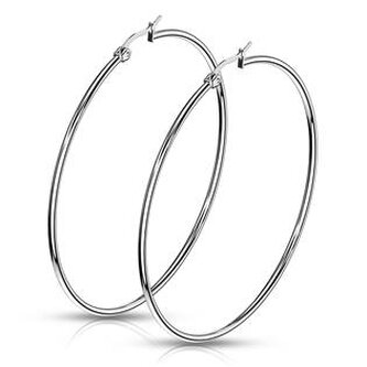 OPN1197-65 Ocelové náušnice - kruhy 65 mm