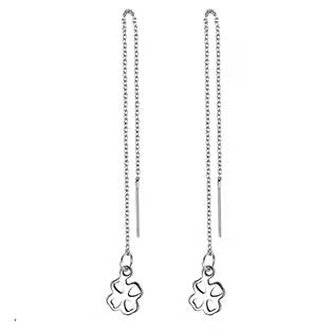 OPN1529-ST Provlékací ocelové náušnice se čtyřlístky