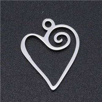 OK1406-ST Ocelový přívěšek -  srdíčko - srdce