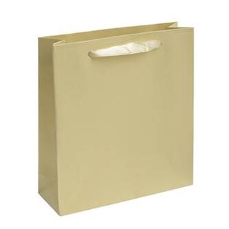 KR1017-YE Dárková taška perleťově krémová