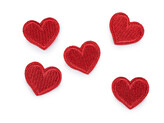Nažehlovačka srdce - 10 ks - 2 červená