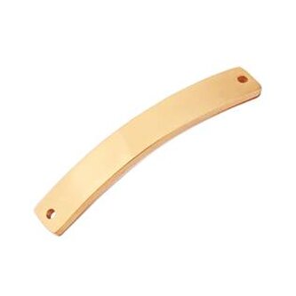 OK1237-RD Zlacená ocelová destička na náramek 6 x 39 mm