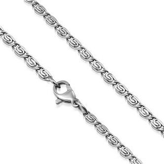 OPE1213-020-45 Ocelový řetízek řecký klíč, tl. 2 mm
