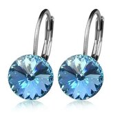 NBS08-AQ Ocelové náušnice s krystaly Swarovski® AQUAMARINE