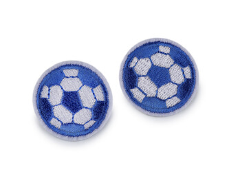 Nažehlovačka fotbalový míč - 10 ks - 4 modrá bílá