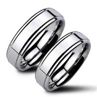 NWF1022-6 NWF1022 Wolframové snubní prsteny - pár