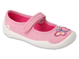 114X557 25 - dívčí balerínky Befado růžové, motýl 114X557_26