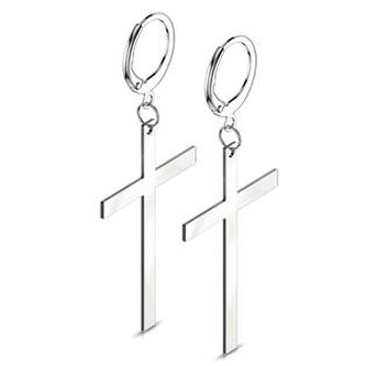 OPN1011-ST Ocelové náušnice křížky