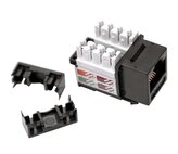 Keystone LEXI-Net Cat5E, UTP, duální svorkovnice, černý s vyvazovacím očkem