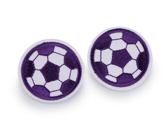 Nažehlovačka fotbalový míč - 10 ks - 3 fialová bílá